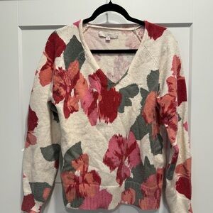 Loft Flower Patterned Sweater